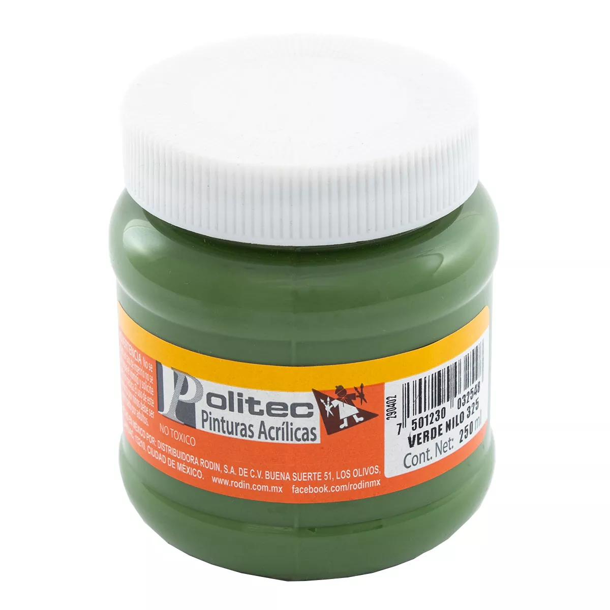 PINTURA ACRILICA MATE 250ML 325 VERDE NILO