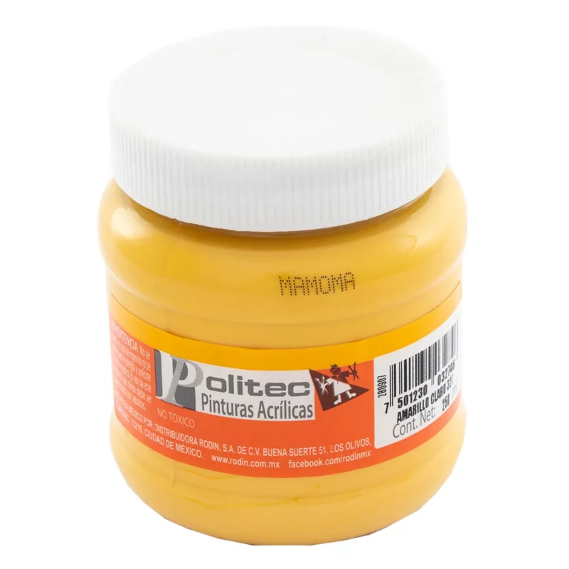 PINTURA ACRILICA MATE 250ML 327 AMARILLO CLARO