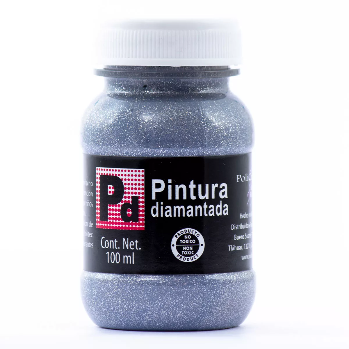 PINTURA DIAMANTADA RODIN 100ML PLATA ATADO DE 3 PZAS.