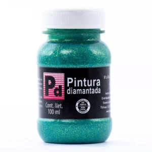 PINTURA DIAMANTADA RODIN 100ML VERDE ATADO DE 3 PZAS.