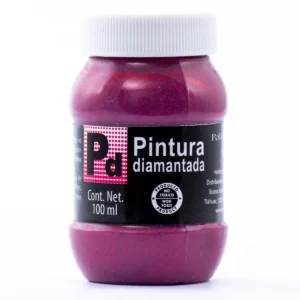 PINTURA DIAMANTADA RODIN 100ML ROJO ATADO DE 3 PZAS.