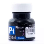 PINTURA TELA POLICRAFT 30ML 1302 NEGRO INTENSO ATADO DE 10 PZAS.