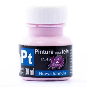 PINTURA TELA POLICRAFT 30ML 1326 ROSA PASTEL ATADO DE 10 PZAS.