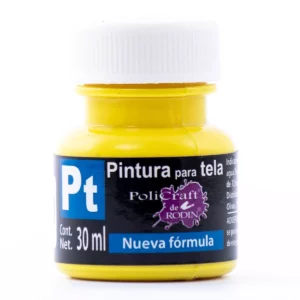 PINTURA TELA POLICRAFT 30ML 1307 LIMON HANZA ATADO DE 10 PZAS.