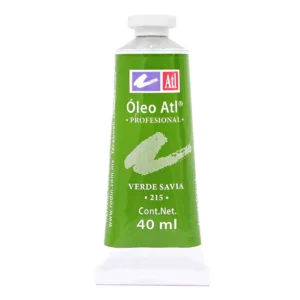 PINTURA OLEO ATL 40ML 215 VERDE SAVIA ATADO DE 3 PZAS.
