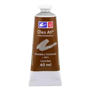 PINTURA OLEO ATL 40ML 229 SOMBRA TOSTADA ATADO DE 3 PZAS.