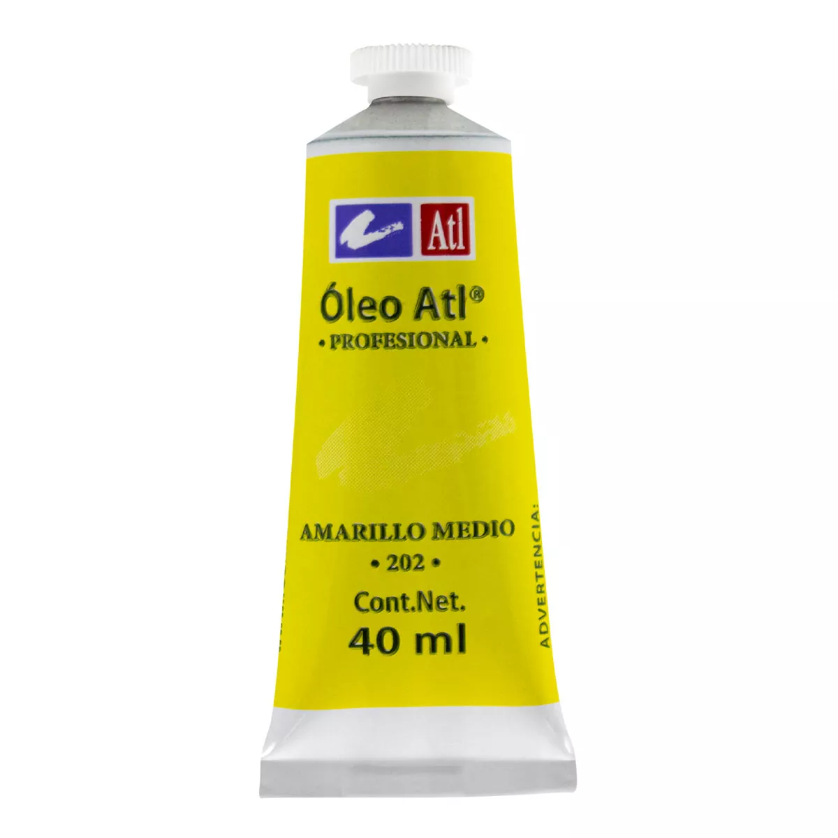 PINTURA OLEO ATL 40ML 202 AMARILLO MEDIO ATADO DE 3 PZAS.