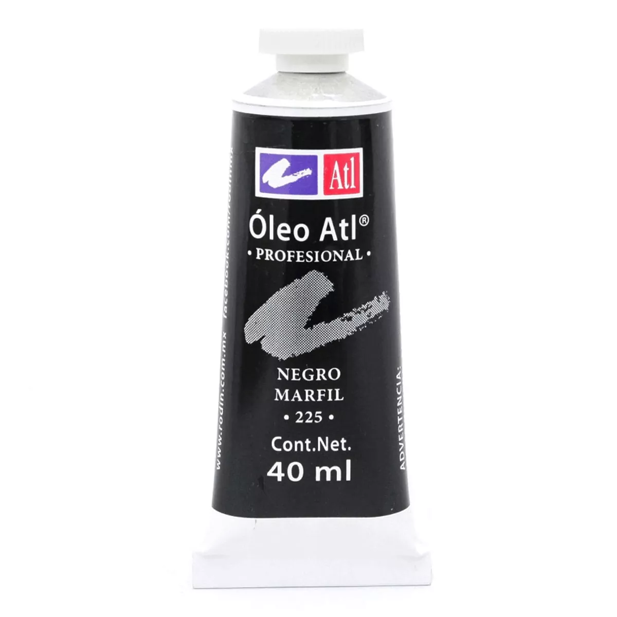 PINTURA OLEO ATL 40ML 225 NEGRO MARFIL ATADO DE 3 PZAS.