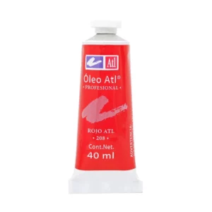 PINTURA OLEO ATL 40ML 208 ROJO ATADO DE 3 PZAS.