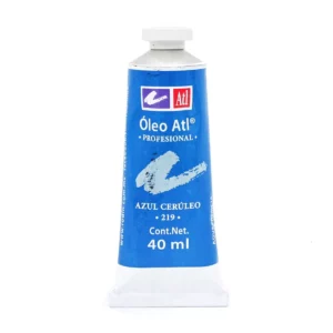 PINTURA OLEO ATL 40ML 219 AZUL CERULEO ATADO DE 3 PZAS.