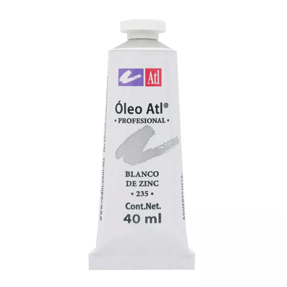 PINTURA OLEO ATL 40ML 235 BLANCO DE ZINC ATADO DE 3 PZAS.