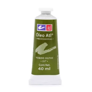 PINTURA OLEO ATL 40ML 217 VERDE OLIVO ATADO DE 3 PZAS.