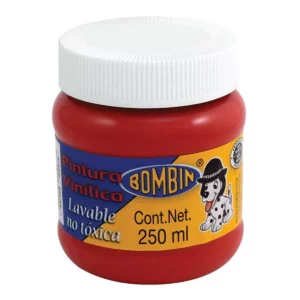 PINTURA VINILICA BOMBIN 250ML 50879 ROJA