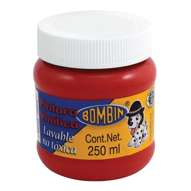 PINTURA VINILICA BOMBIN 250ML 50879 ROJA