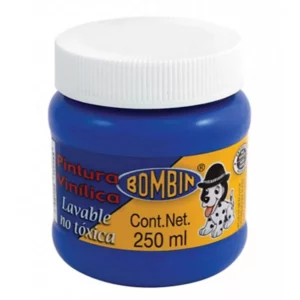 PINTURA VINILICA BOMBIN 250ML AZUL FUERTE