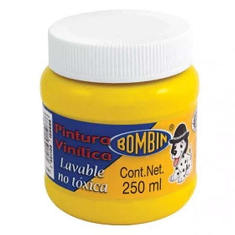 PINTURA VINILICA BOMBIN 250ML 50886 AMARILLO