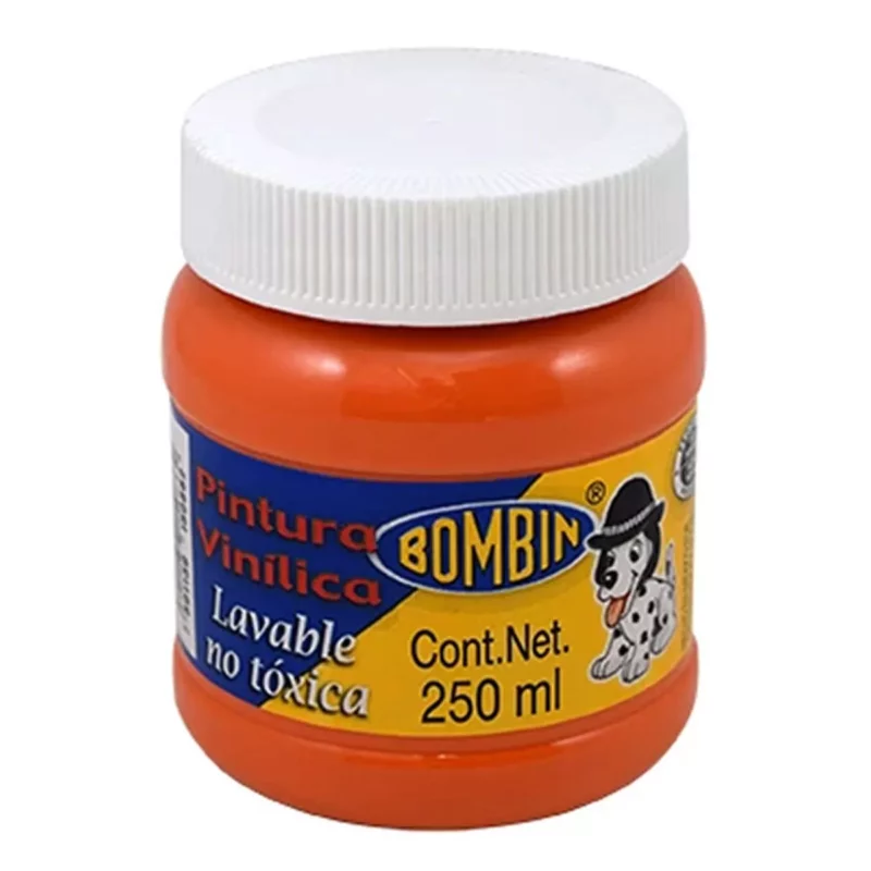 PINTURA VINILICA BOMBIN 250ML 50862 NARANJA
