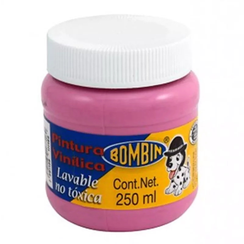 PINTURA VINILICA BOMBIN 250ML ROSA