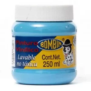 PINTURA VINILICA BOMBIN 250ML AZUL CLARO