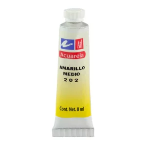 ACUARELA ATL 8ML 202 AMARILLO ATADO DE 12 PZAS.