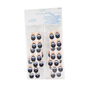 OJOS CALCOMANIA C/10 NO. 16 AZUL