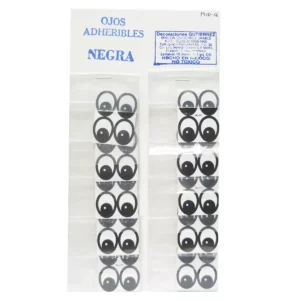 OJOS CALCOMANIA C/10 NO. 16 NEGRO