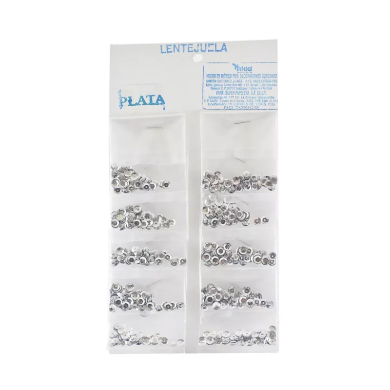 LENTEJUELA C/10 PLATA