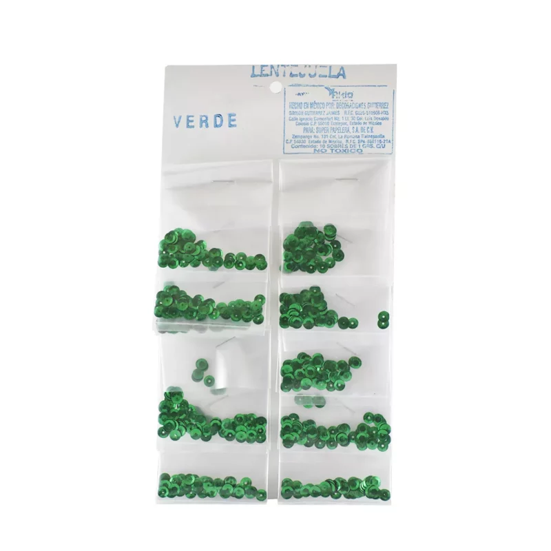 LENTEJUELA C/10 VERDE