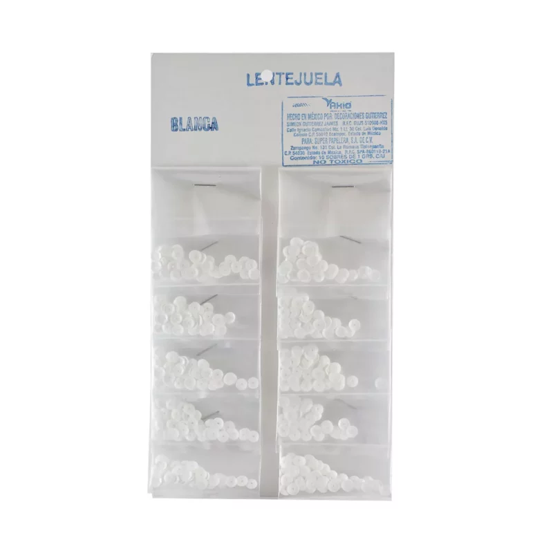 LENTEJUELA C/10 BLANCA