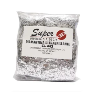 DIAMANTINA 20GRS PLATA ATADO DE 10 PZAS.