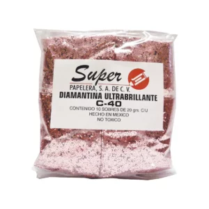 DIAMANTINA 20GRS ROSA ATADO DE 10 PZAS.