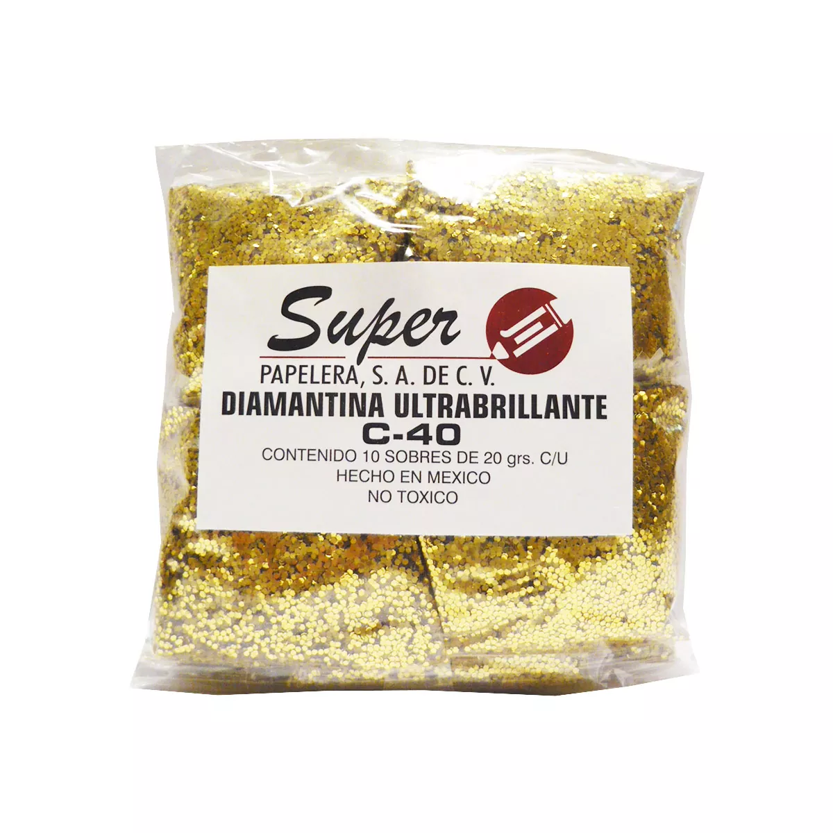 DIAMANTINA 20GRS AMARILLA ATADO DE 10 PZAS.