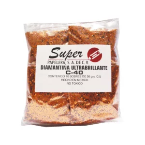 DIAMANTINA 20GRS NARANJA ATADO DE 10 PZAS.