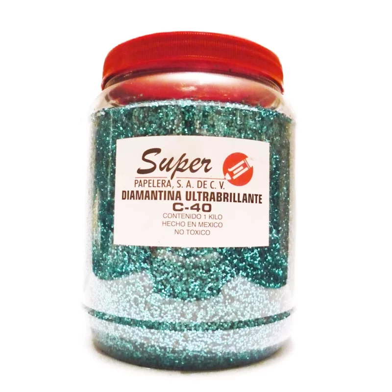 DIAMANTINA 1KG AZUL TURQUESA