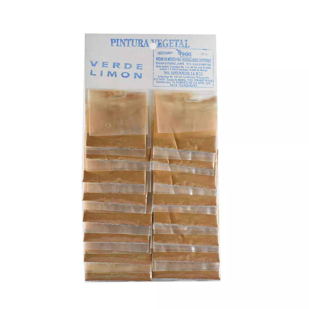 PINTURA VEGETAL C/16 VERDE LIMON