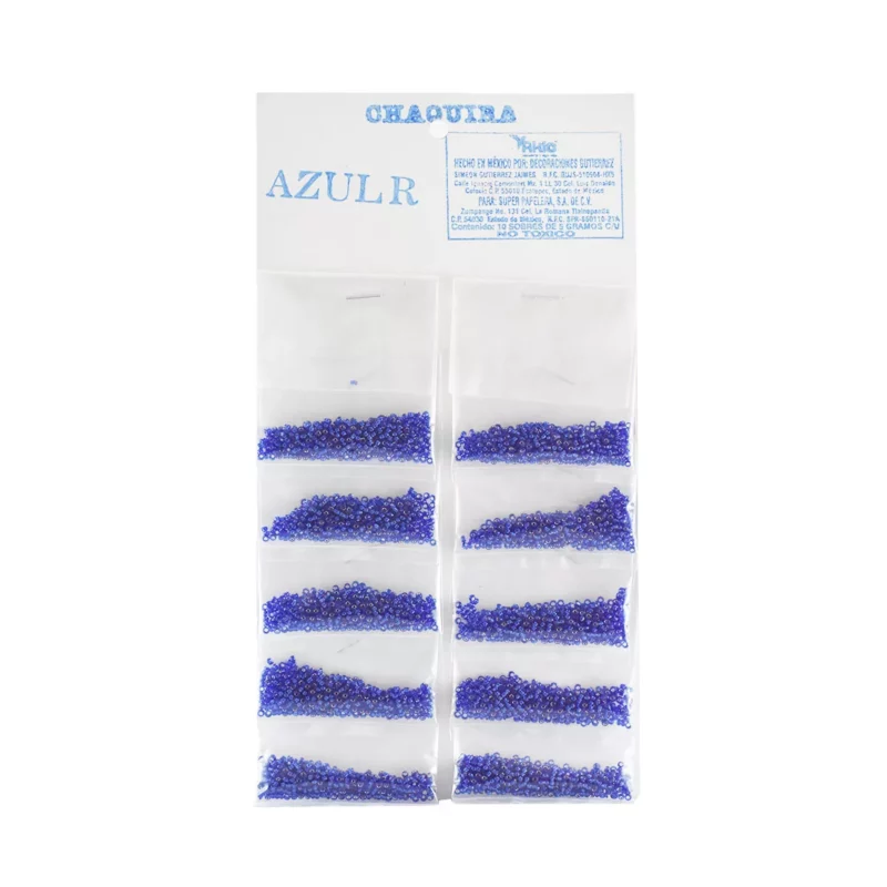 CHAQUIRA 5GRS C/10 AZUL REY