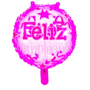 GLOBO IMPRESO FELIZ CUMPLEAÑOS 8426 ROSA