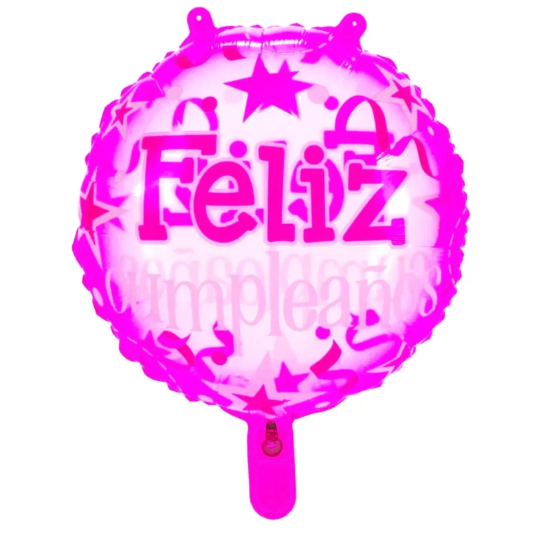 GLOBO IMPRESO FELIZ CUMPLEAÑOS 8426 ROSA