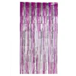 CORTINA DECORATIVA FOIL 1X2M 8998-D ROSA PLATA
