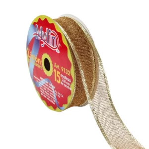 LISTON MALLA C/METAL 3.8X15M 9132 ORO