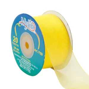 LISTON ORGANZA 3.8X20MTS 7159 AMARILLO
