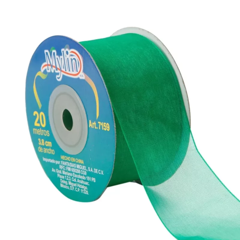 LISTON ORGANZA 3.8X20MTS 7159 ESMERALDA