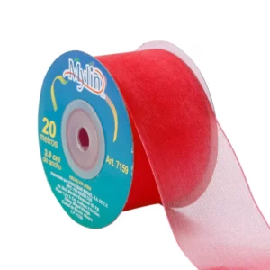 LISTON ORGANZA 3.8X20MTS ROJO 7159