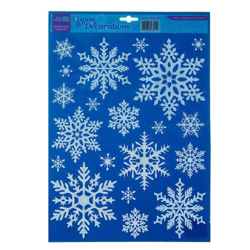 CALCOMANIA PARA VENTANA 158 A COPOS DE NIEVE