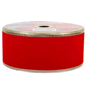 LISTON TERCIOPELO 6.4CM X 15MTS 9184 ROJO