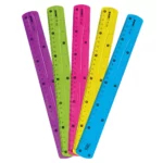 REGLA DE PLASTICO FLEXIBLE 30CMS RF30 ATADO DE 6 PZAS.
