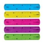 REGLA DE PLASTICO FLEXIBLE 20CMS RF20 ATADO DE 6 PZAS.