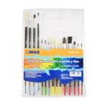 PINCEL ACUARELA Y OLEO 15 PIEZAS MAO-15S