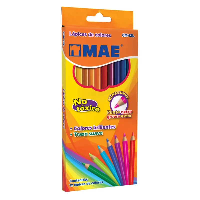 COLORES LARGOS MAE C/12 CM-12L ATADO DE 6 PZAS.