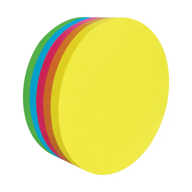 NOTA ADHESIVA 67X67 250HJS CIRCULO 21358 ATADO DE 3 PZAS.